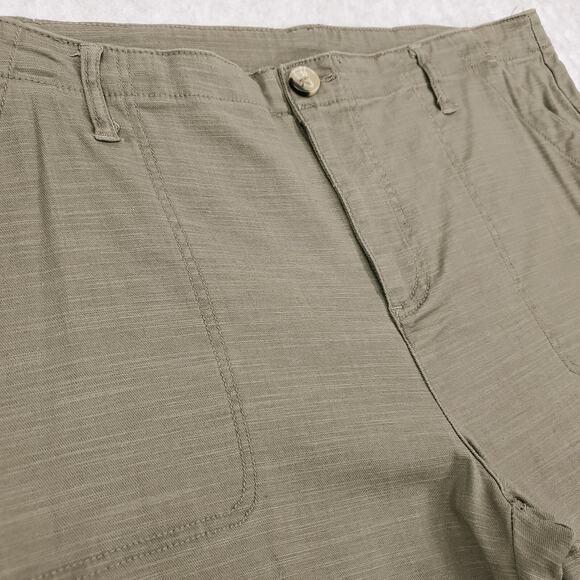 Caffe Marrakesh Capris Wmns 12 Green Khaki Stretch Knit Straight Fit Minimalist - Picture 3 of 8